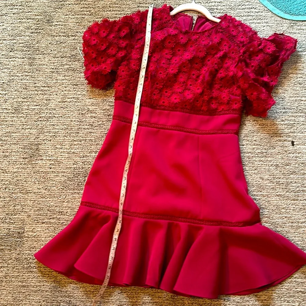 Burgundy red dress from Anthropologie by Keepsake. - Picture 5 of 6